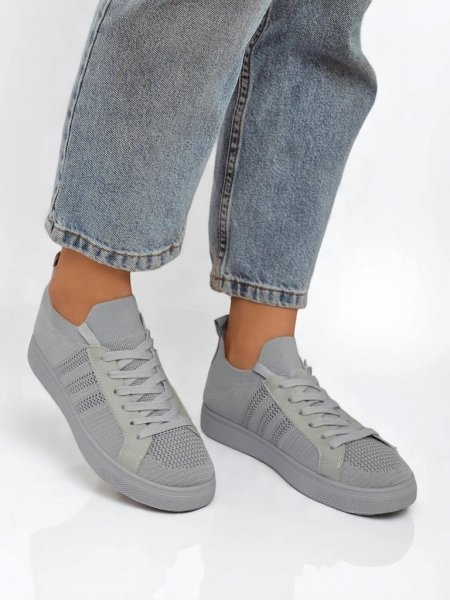 Androsia Gray Sneakers – Stylové sportovní boty ploché na léto a jaro