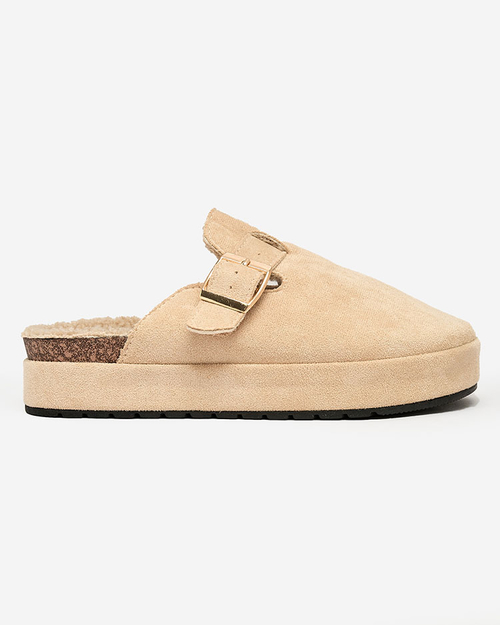 Royalfashion Жіночі капці з овчиною та пряжкою Kajis