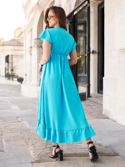 Royalfashion Dámské midi šaty s asymetrickým lemem