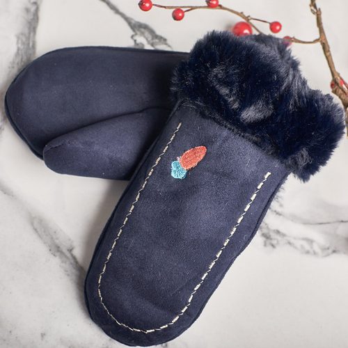 Темно-сині дитячі рукавички