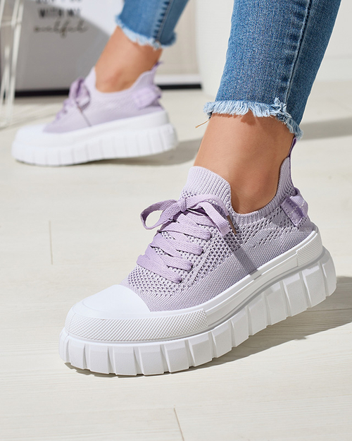 Фіолетові спортивні кросівки на платформі Dakkos- Footwear