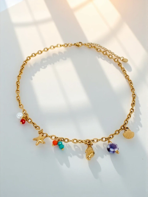 Намисто Atena Charm Sea – золоті амулети з морськими мотивами