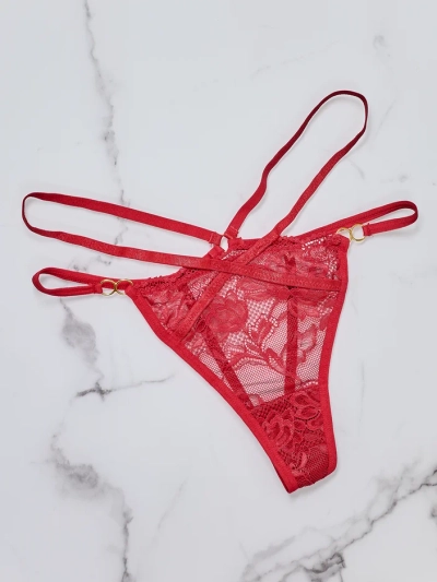Royalfashion Dámské krajkové tanga spodní prádlo