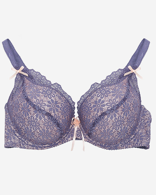 Фіолетово-рожевий жіночий мереживний бюстгальтер