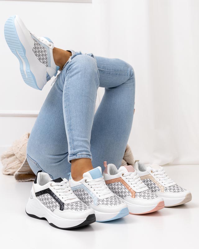 Béžová a bílá dámská sportovní obuv Weniso tenisky - Obuv