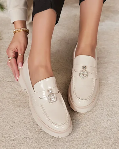 Royalfashion Dámské lakované mokasíny Bemies