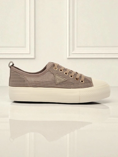 Dámské sneakers Hypatia Mesh světle hnědé na léto plochá podrážka 3cm