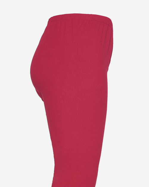 Бордові жіночі бамбукові легінси PLUS SIZE - Одяг