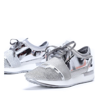Srebrne buty sportowe Musah - Obuwie