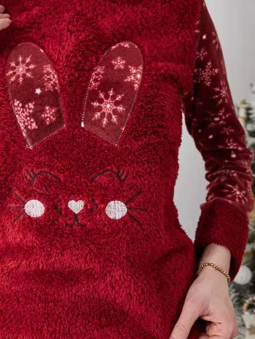 Royalfashion Женські піжами з кроликом, флісові