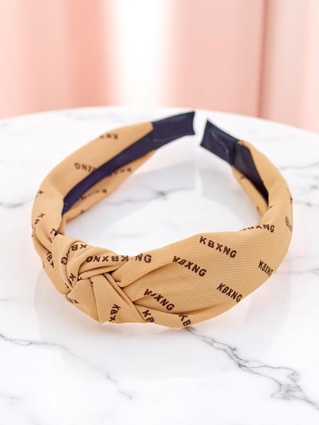 Royalfashion Pletená vzorovaná čelenka do vlasů Grafit Boom