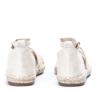 Béžové espadrily s výšivkou krajky Eliza - Boty 1