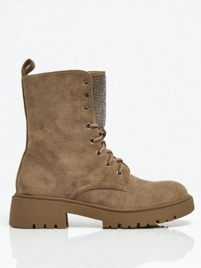 Eko semišové šněrovací dámské boty Ferlyne