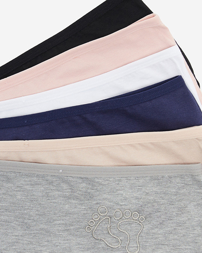 Комплект жіночих бавовняних трусиків 6 шт. - Нижня білизна