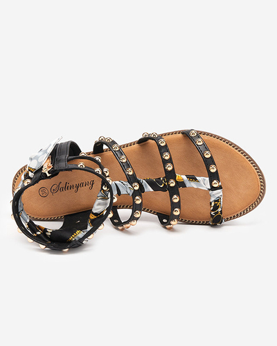 Dámské černé sandály s jety Womer- Footwear