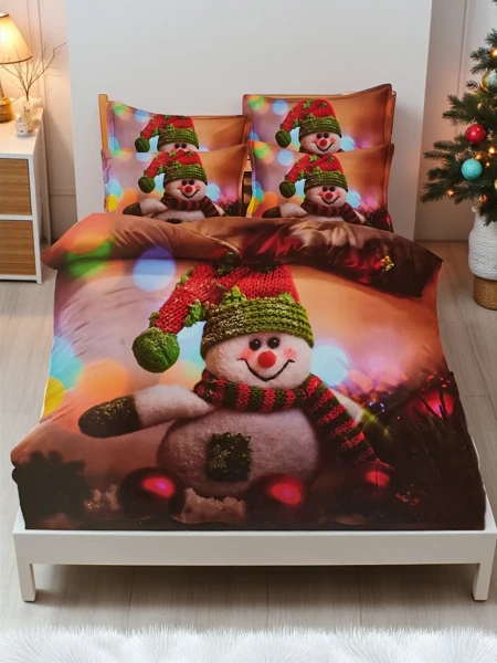 Royalfashion Vánoční ložní prádlo 160x200 sada 3-DÍLNÁ