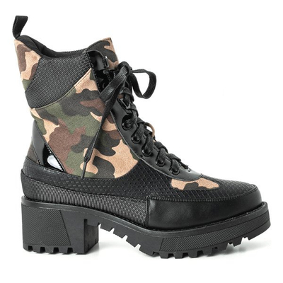 Чорні черевики з комуфляжною вставкою Berkut - Взуття