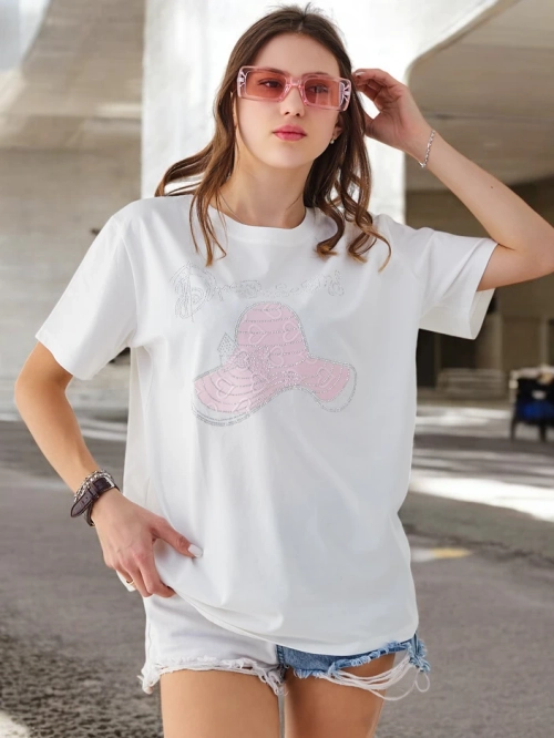 Royalfashion Жіноча блуза з бавовни з принтом