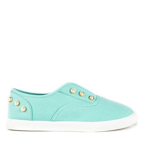 Блакитні мокасини з перлинами Marbels - Взуття