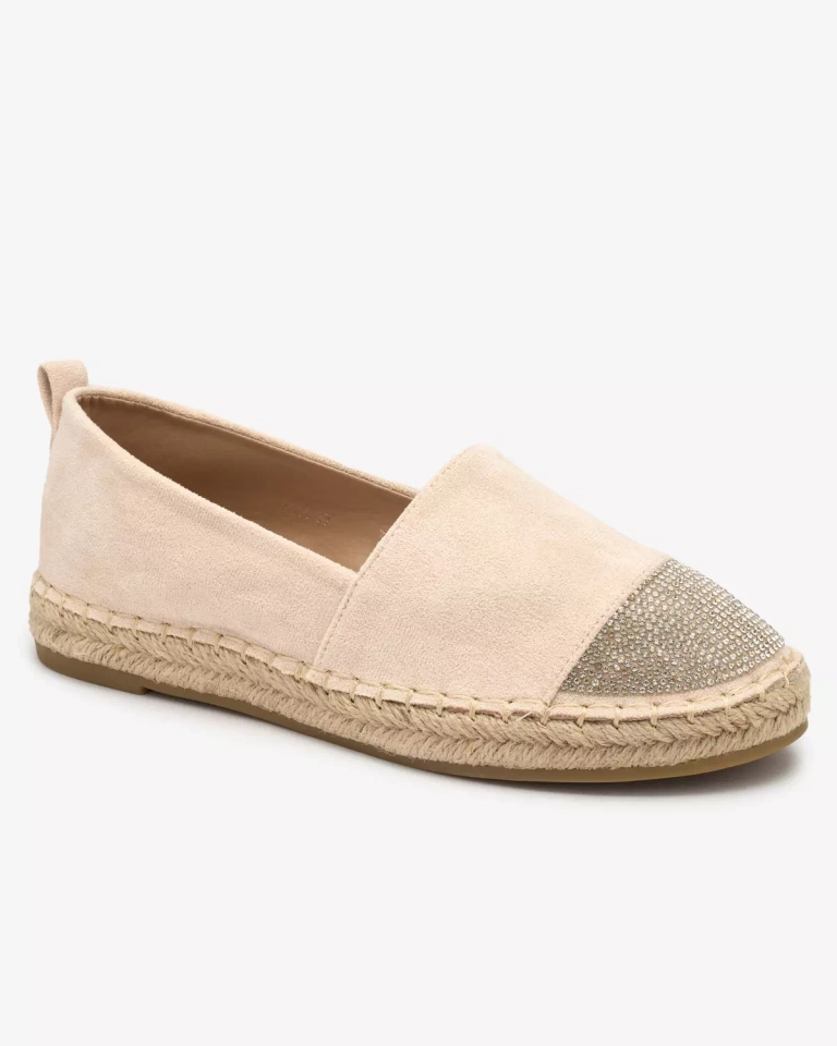 OUTLET Royalfashion Béžové dámské espadrilky se zirkony Iterica