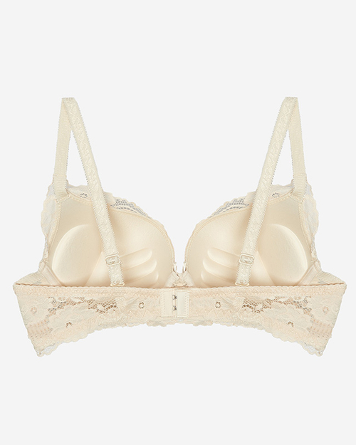 Бежевий жіночий мереживний бюстгальтер- Білизна