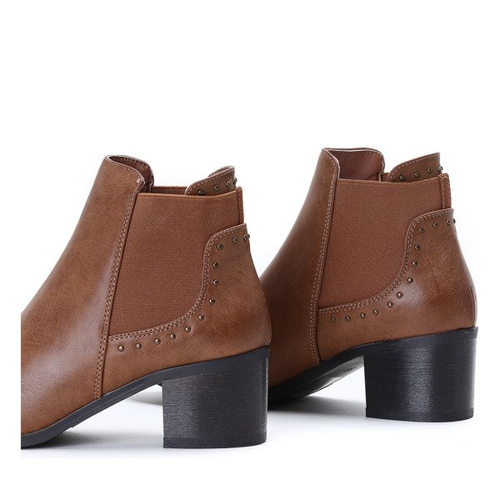 Brązowe botki z dżetami Sunset Lover - Obuwie