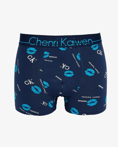 Royalfashion Pánské tmavě modré boxerky s potiskem