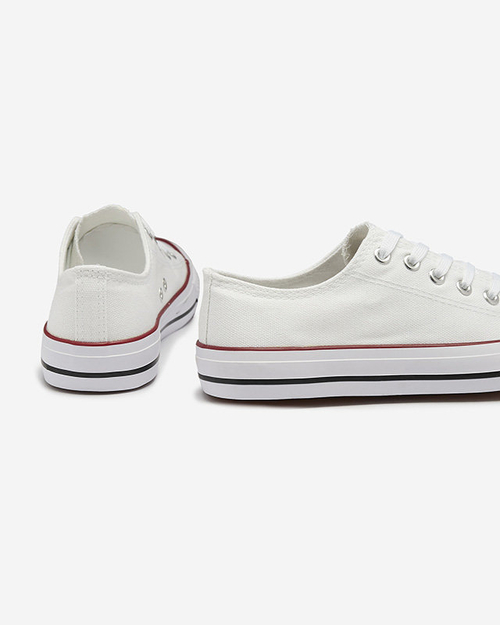 Білі жіночі класичні кеди на шнурівці Ogisa - Взуття