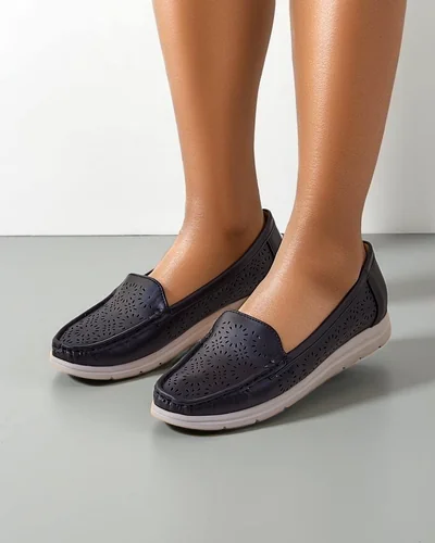 Royalfashion Dámské perforované mokasíny Besset