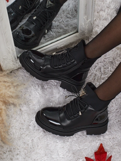 Жіночі ботфорти Elisse на шнурівці з екошкіри