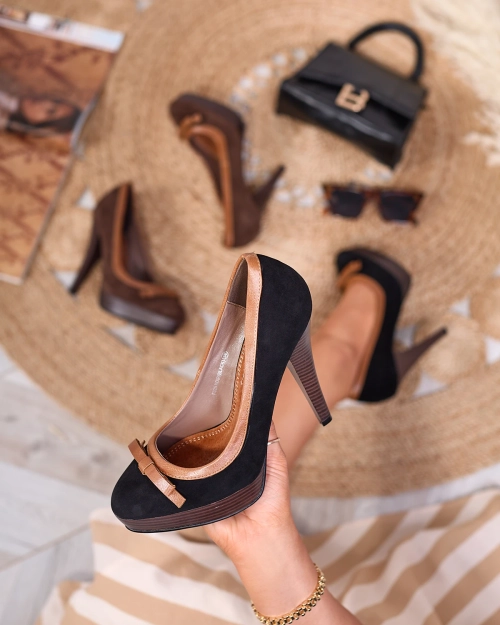 Чорні жіночі туфлі на високій шпильці Zistin- Footwear