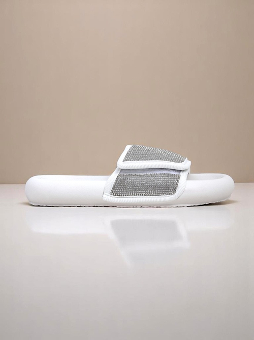 Royalfashion Жіночі шльопанці на плоскій підошві Sparkle Step