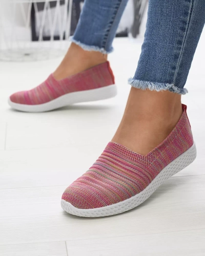 OUTLET Barevné růžové dámské slip on tenisky Covvu- Obuv