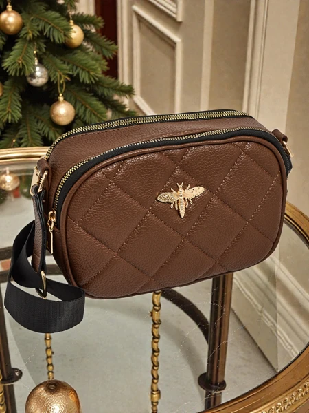 Prošívaná Malá dámská kabelka z eko kůže Connere