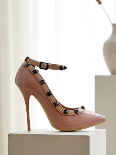 Royalfashion Dámské lakované lodičky se štrasem Qoscalle