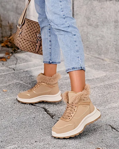 Royalfashion Zateplené dámské tenisky s kožíškem Mofell