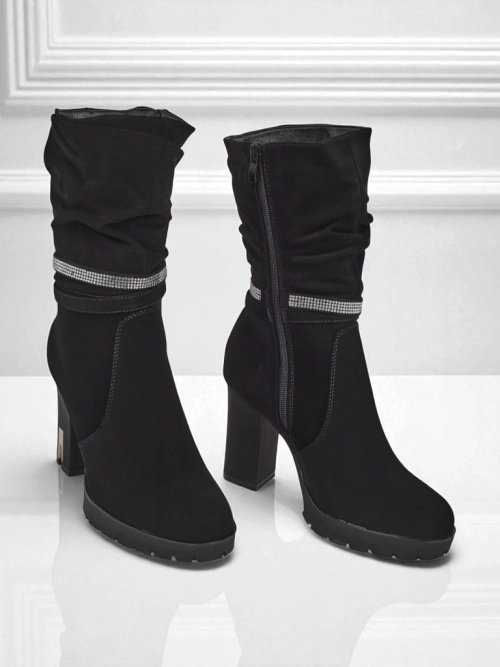 Матові жіночі ботильйони на підборах Ashen Bloom