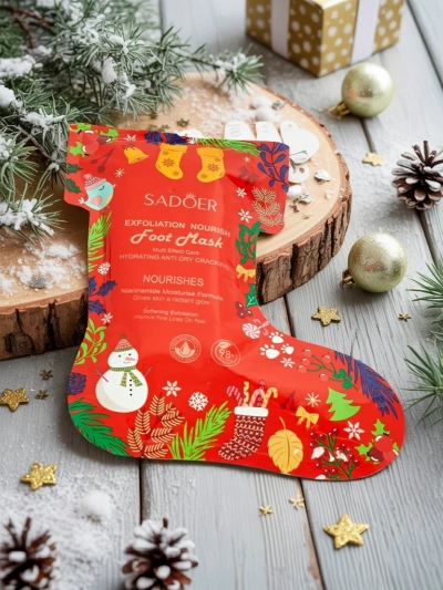 Vánoční maska na nohy - ponožky s niacinamidy - hydratační
