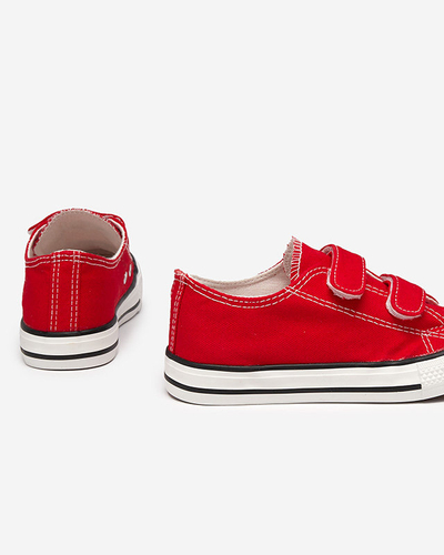 Червоні дитячі кеди на липучках Bovis