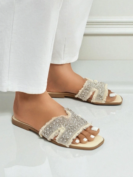 Royalfashion Dámské sandály s kamínky CrystalEase