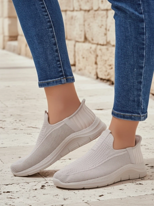 Aurelia Comfort Бежеві Жіночі Сліпони з Тканини На Плоскій Підошві