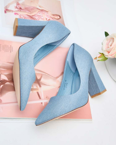 Royalfashion Dámské lodičky Jeansem Stiletto