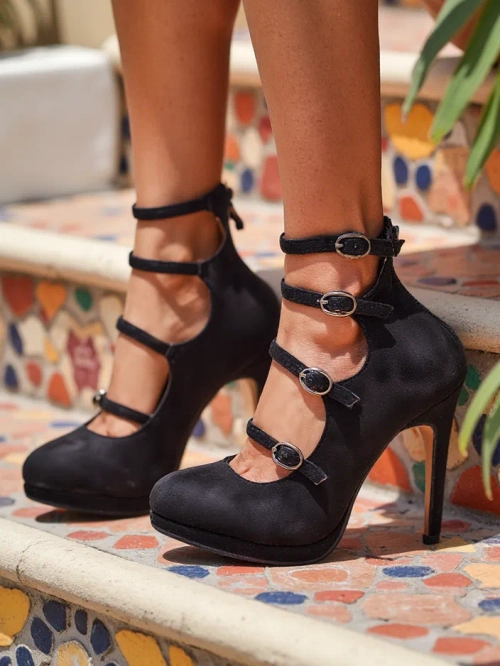 Royalfashion Жіночі туфлі на підборах з ремінцями Celose