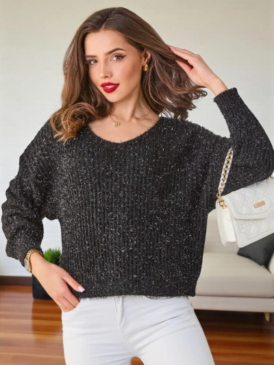 Royalfashion Жіночий светр з блискучою ниткою