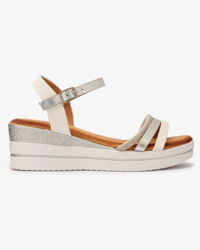 Royalfashion Dámské stříbrné sandály Afocla silver anchor