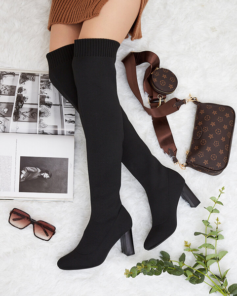 Royalfashion Жіночі чоботи-сліпони вище коліна Nolels