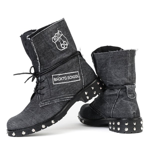 Džínové černé džínové tašky - Obuv 1