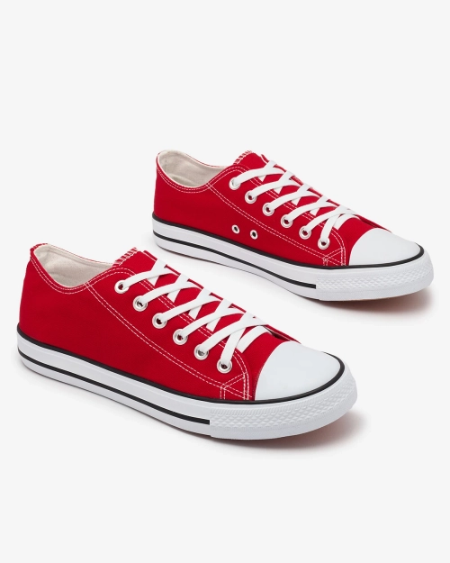 Червоні чоловічі високі кеди на шнурівці Ekileff- Footwear