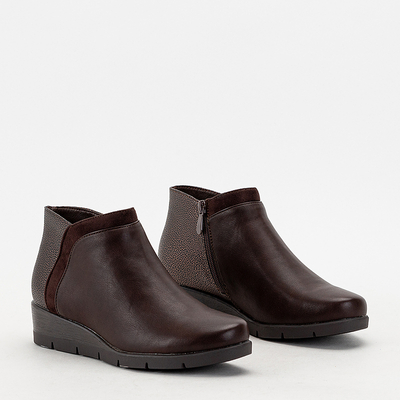 Hnědé dámské kotníkové boty od Flyvi - Boty