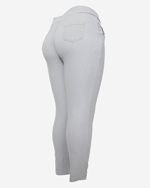 Світло-сірі жіночі лосини PLUS SIZE- Одяг